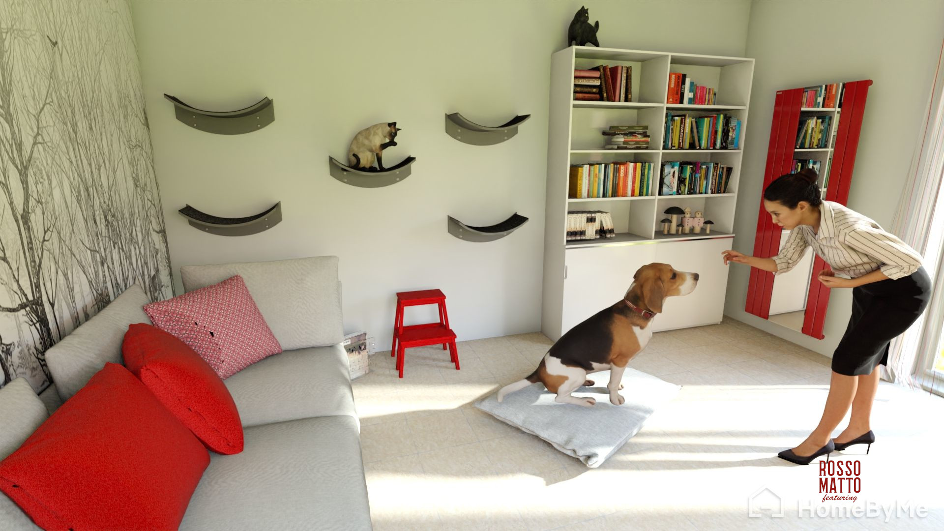 pet friendly light colored living room